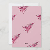 Chinoiserieクリスマスダスティピンクのパゴダ1 – 写真 シーズンカード (裏面)