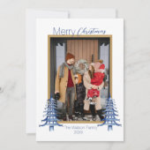 Chinoiserieクリスマスダスティブルーパゴダ1 – 写真 シーズンカード (正面)