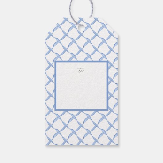 Chinoiserieクリスマスツリーギフトラベル//名前をカスタムする ギフトタグ (裏面)