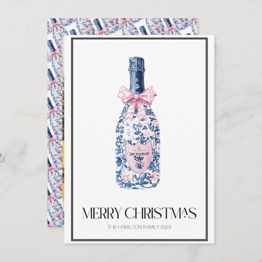 Chinoiserieクリスマスバブル名門私立校風の写真 シーズンカード (正面/裏面)