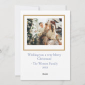 Chinoiserieクリスマスピンクのセージ塔2写真 シーズンカード (裏面)