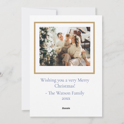 Chinoiserieクリスマスピンクのセージ塔2写真 シーズンカード (裏面)