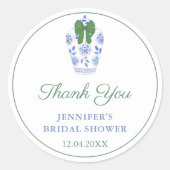 Chinoiserieクリスマスホリデーズサンキュー ラウンドシール (正面)