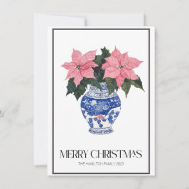 Chinoiserieクリスマスポインセチア名門私立校風の写真 シーズンカード