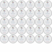 Chinoiserieシックな赤と青の中程度の好意 シール (正面)