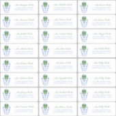 Chinoiserieシックホリデーカードアドレス シール (正面)