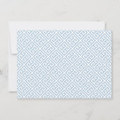 Chinoiserieシック白いアジサイ少年の赤ちゃんシャワー サンキューカード (裏面)