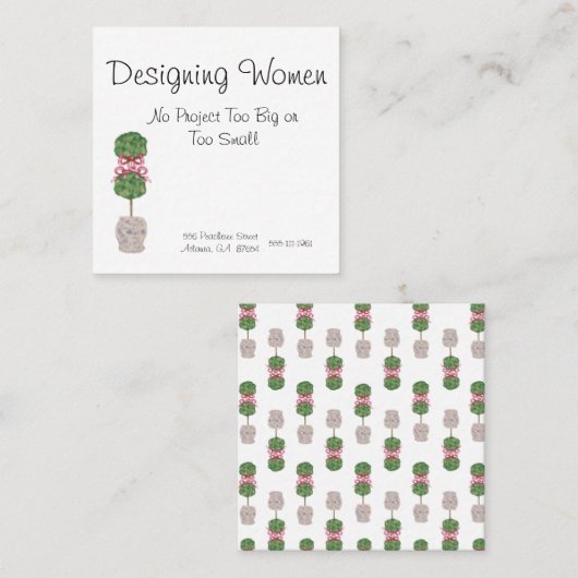 Chinoiserieジンジャージャーストピアリー スクエア名刺 (正面/裏面)