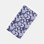 Chinoiserieデルフトブルーフローラ磁器パターン (コーナー)