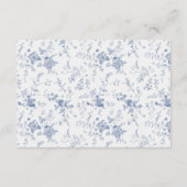 Chinoiserieトイレダスティブルー結婚ズ詳細QR エンクロージャーカード (裏面)