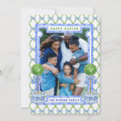 Chinoiserieトピアリーイースターフォトカード 招待状 (正面)