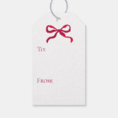 Chinoiserieトピアリークリスマスブルーホワイトホリデー ギフトタグ (裏面)