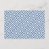 Chinoiserieネイビーブルーピンクウェディングシャワーレジストリ エンクロージャーカード (裏面)