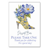 Chinoiserieハイヒールシューデザートバー看板 テーブルナンバー (裏面)