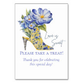 Chinoiserieハイヒール靴の愛は甘いサイン テーブルナンバー (裏面)