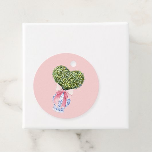 Chinoiserieハートトピアリーバレンタイン フェイバータグ (インサイチュ)