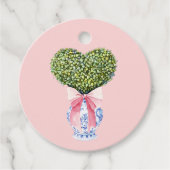 Chinoiserieハートトピアリーバレンタイン フェイバータグ (正面)