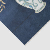 Chinoiserieバラ牡丹フラワーネイビーブルーウッド 薄葉紙 (詳細)