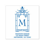 Chinoiserieパゴダ住所セルフインキングスタンプ セルフインキングスタンプ (デザイン)