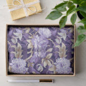 Chinoiserieパープル金ゴールド絵画フローラの分離 薄葉紙 (ギフト)