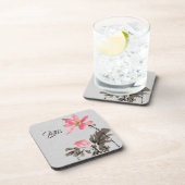 Chinoiserieフリーハンドウォーターカラーフローラロータスビーブ コースター (右側)