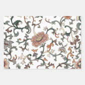 Chinoiserieフローラシームレスパターン ラッピングペーパーシート (正面3)