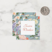 Chinoiserieフローラジェドエグレットギフトエンクロージャ ノートカード (正面/裏面インサイチュ)