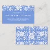 Chinoiserieフローラブライダルシャワーレシピ要求 エンクロージャーカード (正面/裏面)