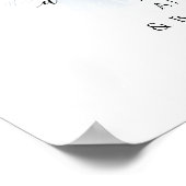 Chinoiserieフローラブルーホワイトウェルカムベビーシャワー ポスター (角)