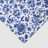 Chinoiserieフローラブルーホワイトパターンデコページ 薄葉紙 (詳細)