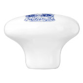 Chinoiserieフローラブルーホワイトヴィンテージジンジャージャー セラミックノブ (側面)