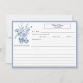 Chinoiserieフローラブルー&ホワイトファミリーレシピ 招待状 (正面)