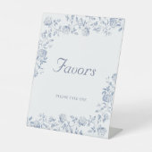 Chinoiserieフローラ何か青い好意 台座サイン (正面)