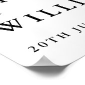 Chinoiserieフローラ婚約パーティウェルカムサイン ポスター (角)