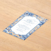Chinoiserieフローラ縁ど卒業ID1098 アクリル招待状 (レイダウン)