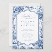 Chinoiserieフローラ縁どID1094 招待状 (正面)