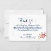 Chinoiserieフローラ花瓶ありがとう、悔やみや弔慰 ノートカード (正面)