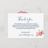 Chinoiserieフローラ花瓶ありがとう、悔やみや弔慰 ノートカード (正面/裏面)