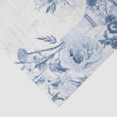 Chinoiserieフローラ花瓶Peony青い白のデコップページ 薄葉紙 (詳細)