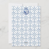 Chinoiserieブルーオーナメントウィズボウ シーズンカード (裏面)