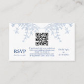 ChinoiserieブルートイレパゴダエレガントウエディングRSVP エンクロージャーカード (正面)