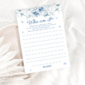 Chinoiserieブルーホワイト誰が私のブライダルシャワーゲーム 招待状