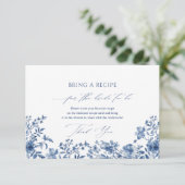 Chinoiserieブルーレシピ要求エンクロージャカード 出欠カード (スタンド正面)