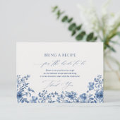 Chinoiserieブルーレシピ要求エンクロージャカード 出欠カード (スタンド正面)