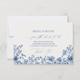 Chinoiserieブルーレシピ要求エンクロージャカード 出欠カード