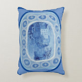 Chinoiserieプラッ中国のタージンジャージャーススロー アクセントクッション (正面(垂直))