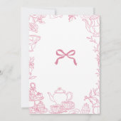 Chinoiserieベビーは醸造茶フローラベビーシャワー 招待状 (裏面)