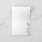 Chinoiserieベビーシャワーサンキューカードブルーフローラ サンキューカード (内部)