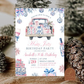 Chinoiserieホリーすてきアダルトバースデーパーティー 招待状