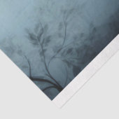 Chinoiserieミッドナイトブルー、ダークムーディーズ花模様 薄葉紙 (詳細)